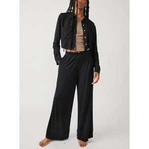 NWT Free People Essential Pajama Set / Black
